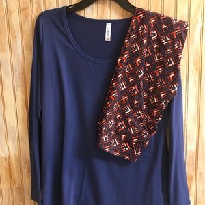 LuLaRoe Lynnae and Leggings: M/OS